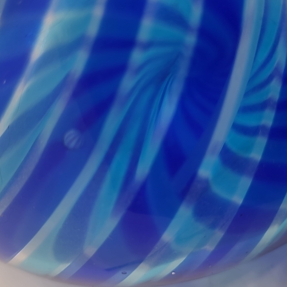 Vintage Elegant Blue Swirl Glass Perfume Atomizer - Picture 6 of 7
